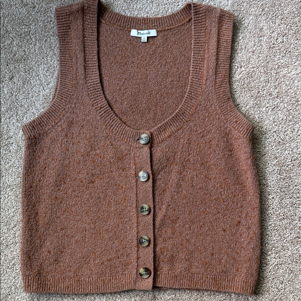 Madewell Rust Brown Knit Vest